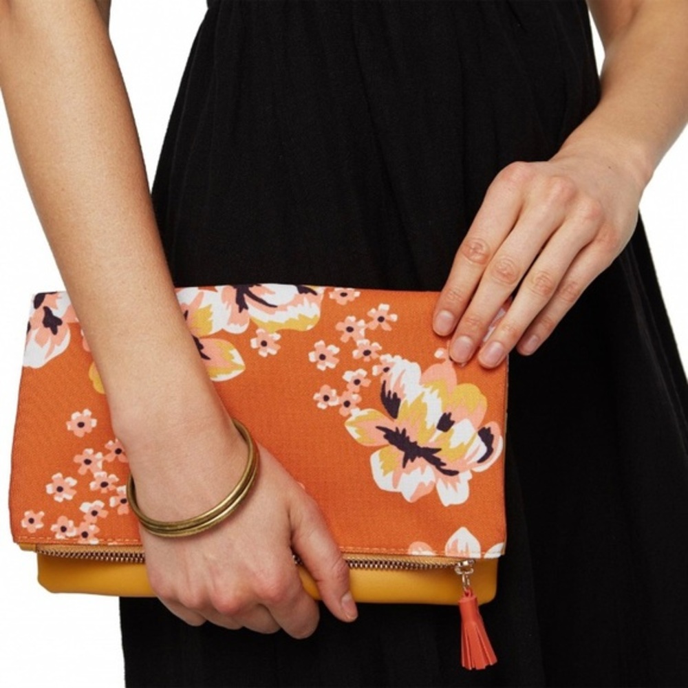 Rachel Pally Zahara Reversible Floral Print Fold-over Clutch